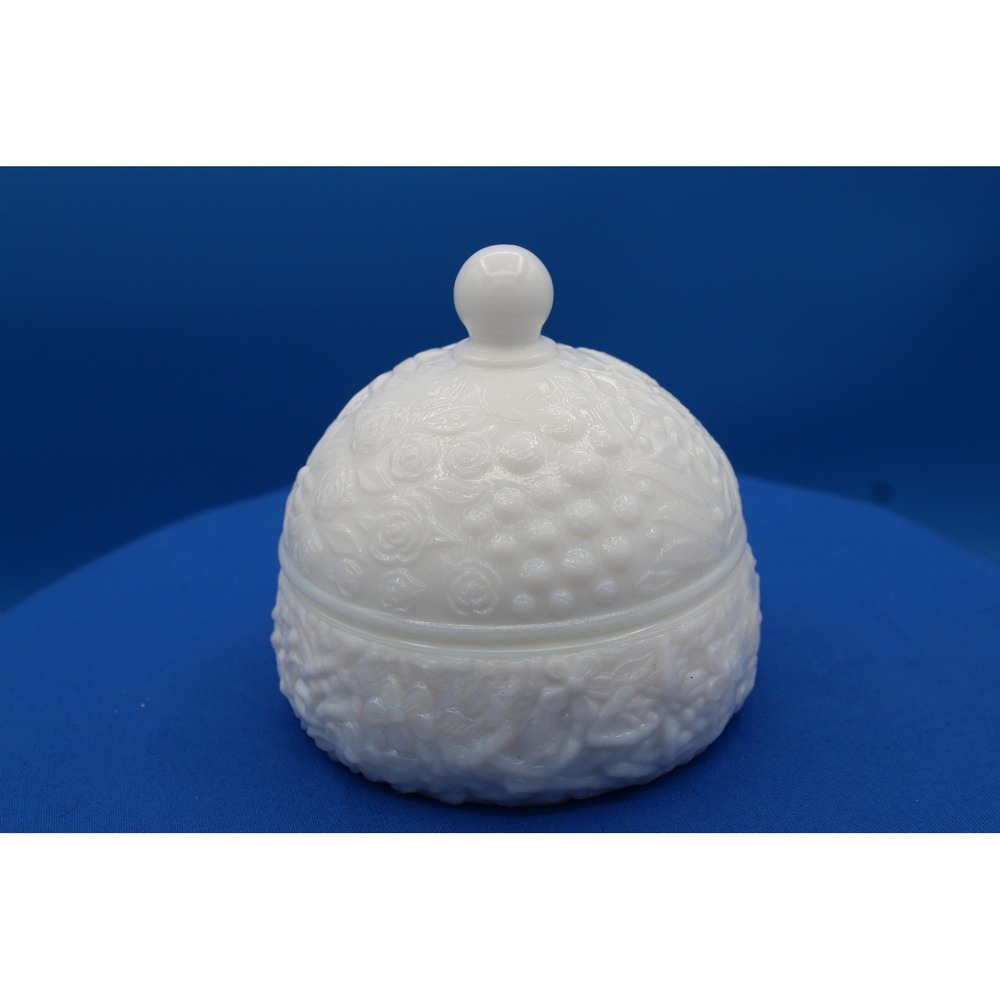 Vintage Avon Milk Glass Mismatched Trinket Box